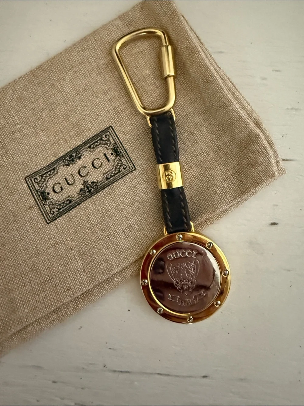 Stunning GUCCI key Chain with dust bag like NEW